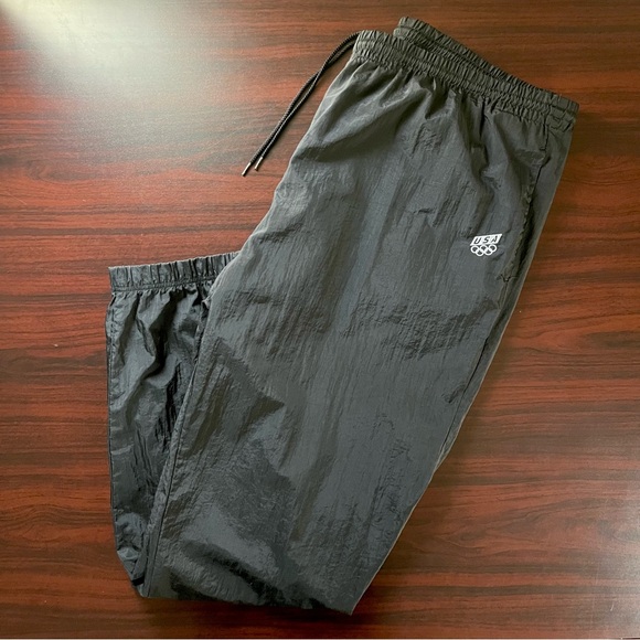 Other - Vintage JC Penny USA Olympic Team Nylon Black Windbreaker Track Pants Men's XXL